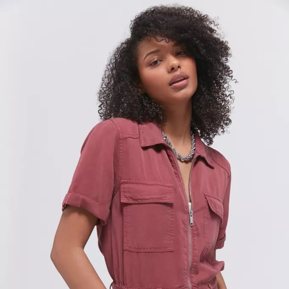 UO Victory Zip-Front Coverall Jumpsuit